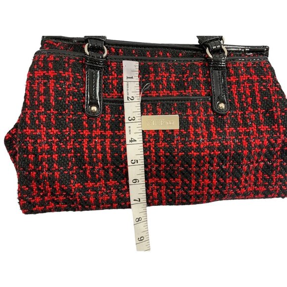 Nine & Co. Women's Plaid Red & Black Purse - Picture 6 of 8
